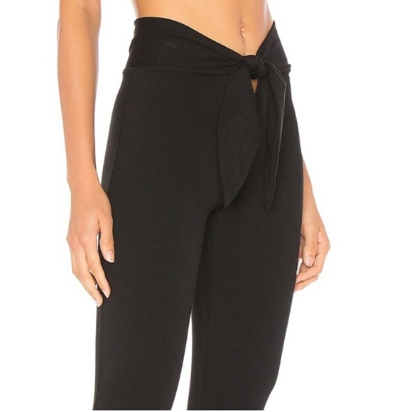 LPA Revolve XL 572 Stretch Tie Waist Leggings Black Pants X-Large - Picture 2 of 16